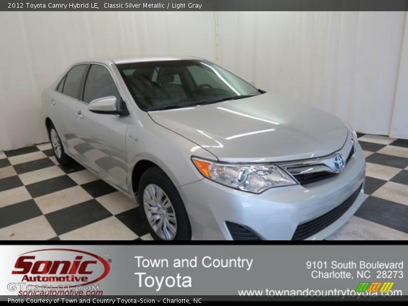 Classic Silver Metallic / Light Gray 2012 Toyota Camry Hybrid LE