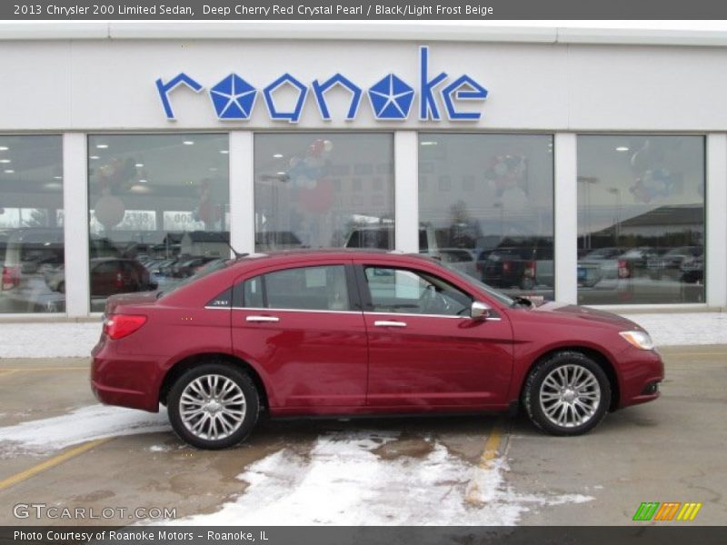 Deep Cherry Red Crystal Pearl / Black/Light Frost Beige 2013 Chrysler 200 Limited Sedan