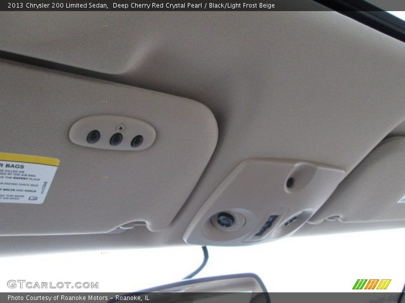 Deep Cherry Red Crystal Pearl / Black/Light Frost Beige 2013 Chrysler 200 Limited Sedan