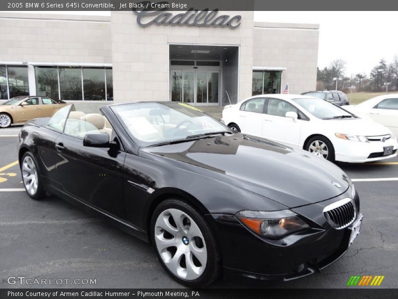 Jet Black / Cream Beige 2005 BMW 6 Series 645i Convertible