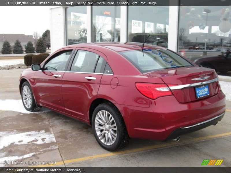 Deep Cherry Red Crystal Pearl / Black/Light Frost Beige 2013 Chrysler 200 Limited Sedan