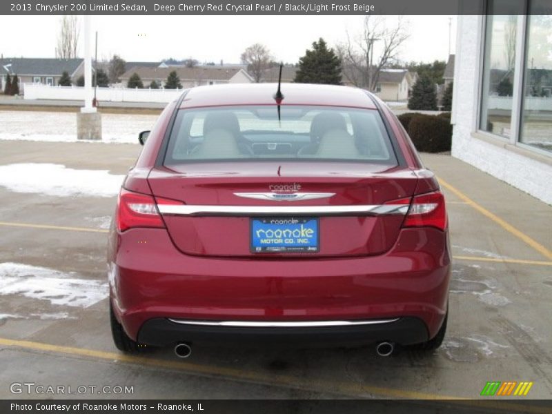 Deep Cherry Red Crystal Pearl / Black/Light Frost Beige 2013 Chrysler 200 Limited Sedan