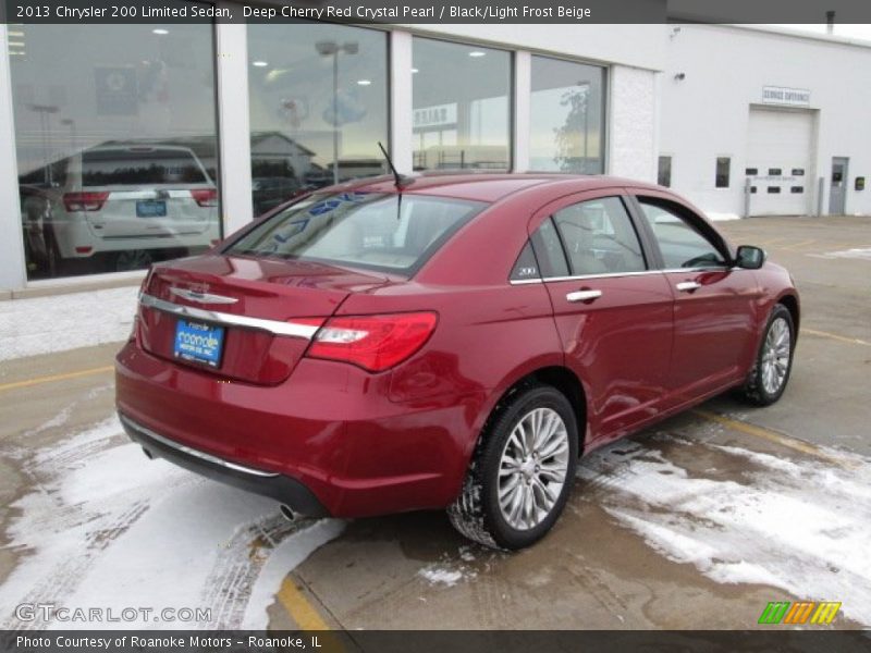 Deep Cherry Red Crystal Pearl / Black/Light Frost Beige 2013 Chrysler 200 Limited Sedan