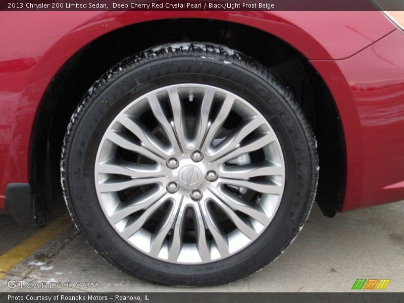 Deep Cherry Red Crystal Pearl / Black/Light Frost Beige 2013 Chrysler 200 Limited Sedan