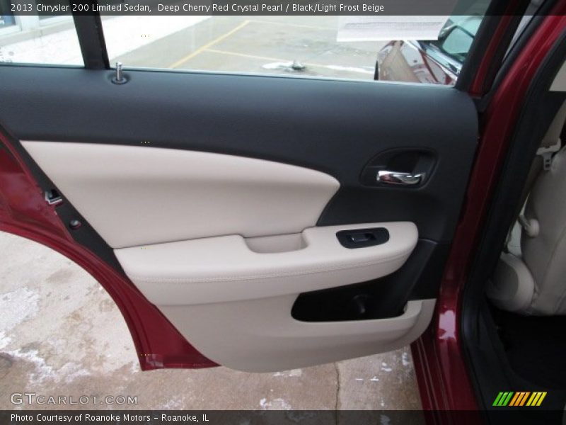Deep Cherry Red Crystal Pearl / Black/Light Frost Beige 2013 Chrysler 200 Limited Sedan