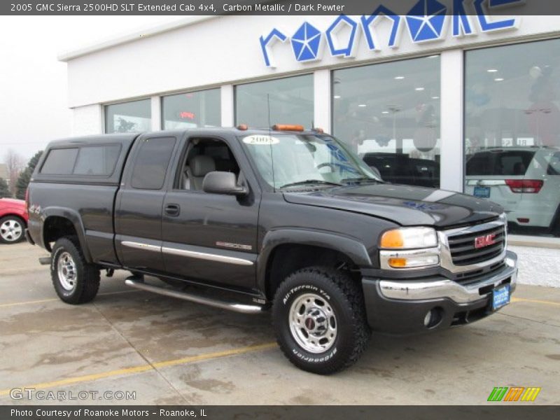 Carbon Metallic / Dark Pewter 2005 GMC Sierra 2500HD SLT Extended Cab 4x4