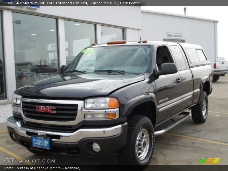 Carbon Metallic / Dark Pewter 2005 GMC Sierra 2500HD SLT Extended Cab 4x4