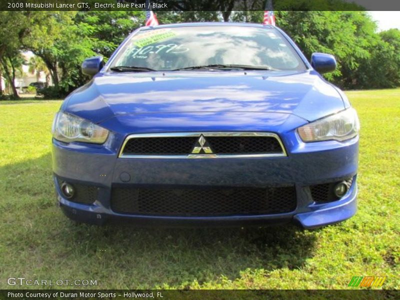 Electric Blue Pearl / Black 2008 Mitsubishi Lancer GTS