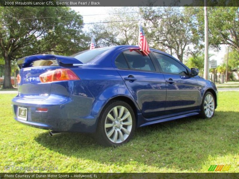 Electric Blue Pearl / Black 2008 Mitsubishi Lancer GTS