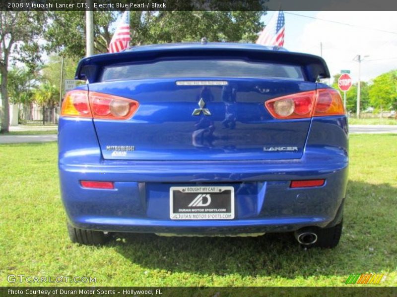 Electric Blue Pearl / Black 2008 Mitsubishi Lancer GTS