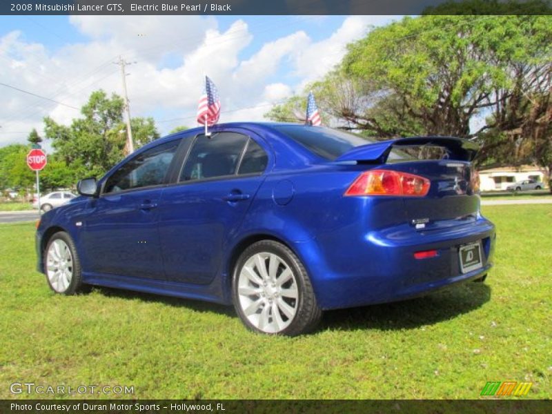 Electric Blue Pearl / Black 2008 Mitsubishi Lancer GTS