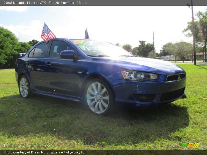Electric Blue Pearl / Black 2008 Mitsubishi Lancer GTS