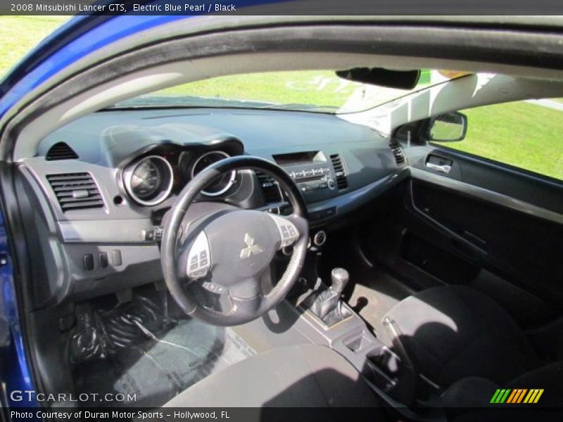 Electric Blue Pearl / Black 2008 Mitsubishi Lancer GTS