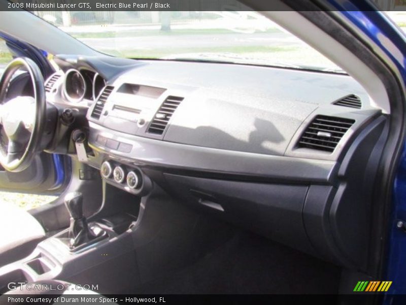 Electric Blue Pearl / Black 2008 Mitsubishi Lancer GTS