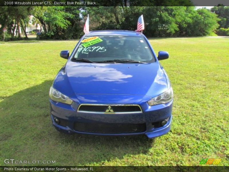 Electric Blue Pearl / Black 2008 Mitsubishi Lancer GTS