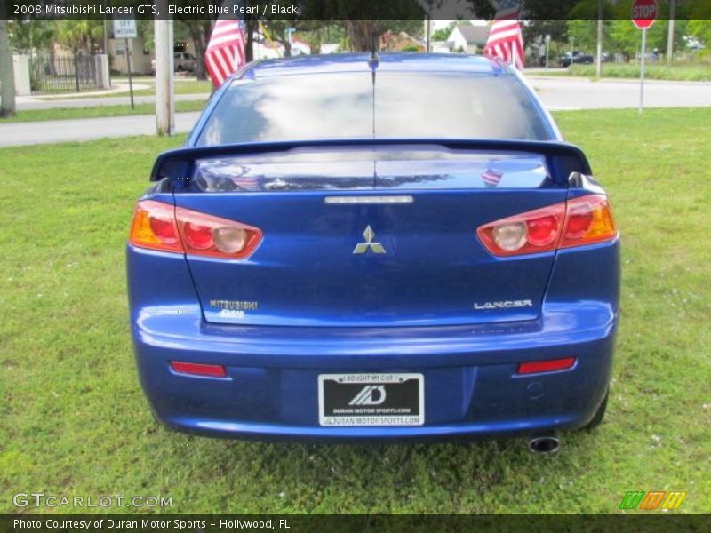 Electric Blue Pearl / Black 2008 Mitsubishi Lancer GTS