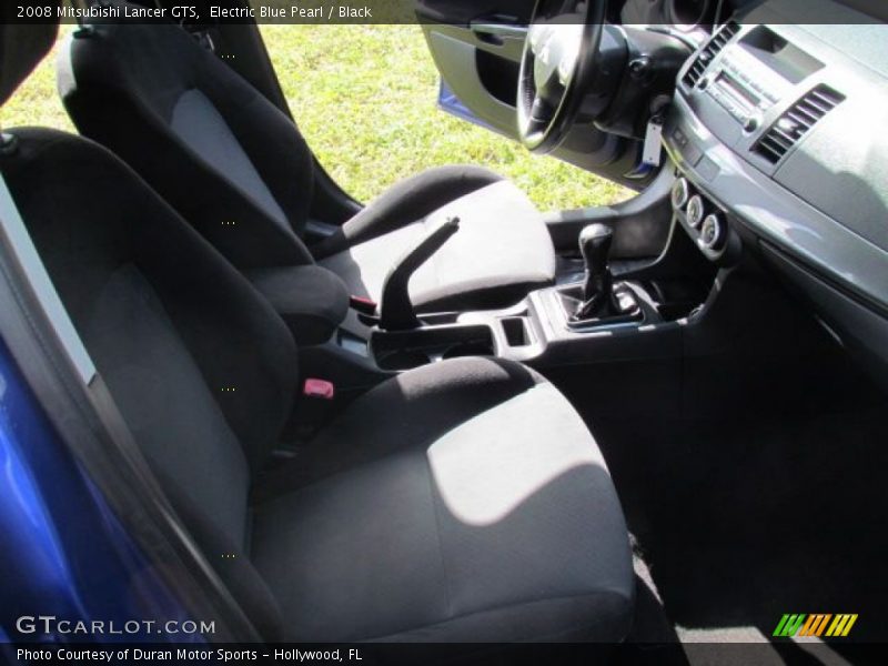 Electric Blue Pearl / Black 2008 Mitsubishi Lancer GTS