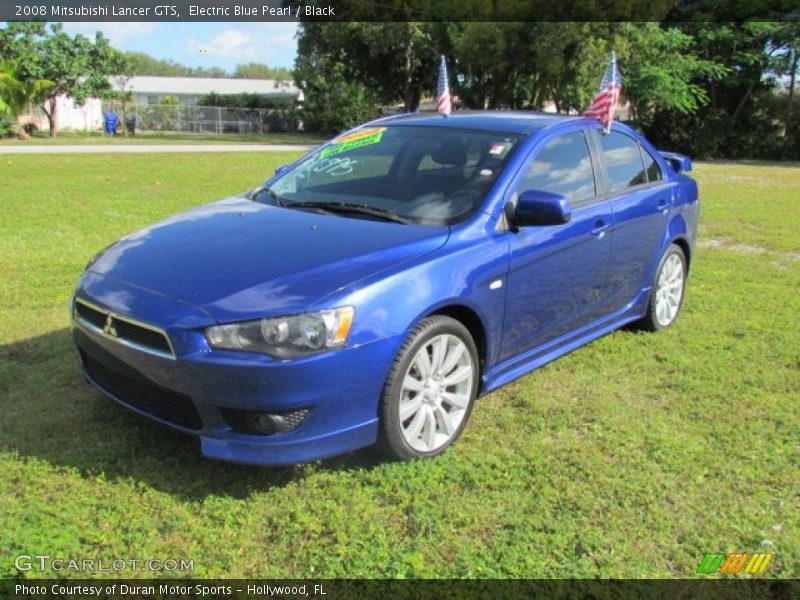 Electric Blue Pearl / Black 2008 Mitsubishi Lancer GTS