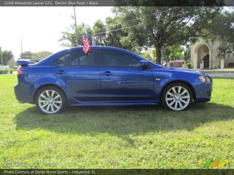 Electric Blue Pearl / Black 2008 Mitsubishi Lancer GTS