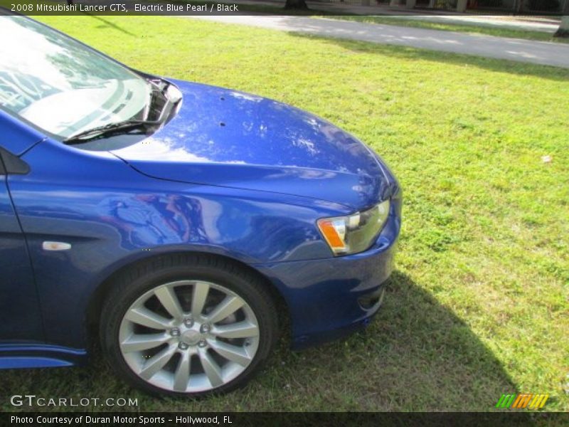 Electric Blue Pearl / Black 2008 Mitsubishi Lancer GTS