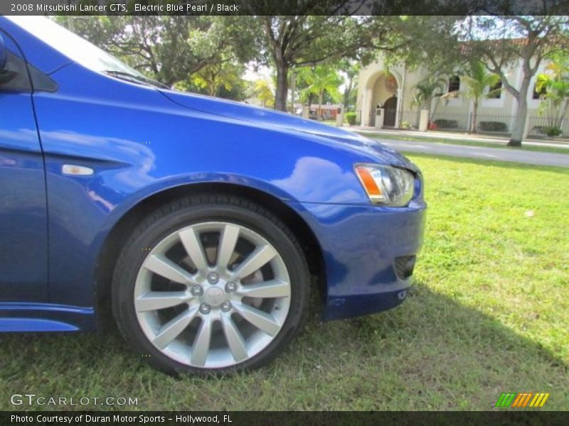 Electric Blue Pearl / Black 2008 Mitsubishi Lancer GTS