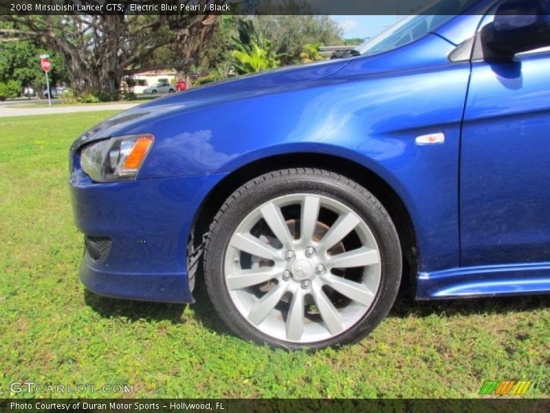 Electric Blue Pearl / Black 2008 Mitsubishi Lancer GTS