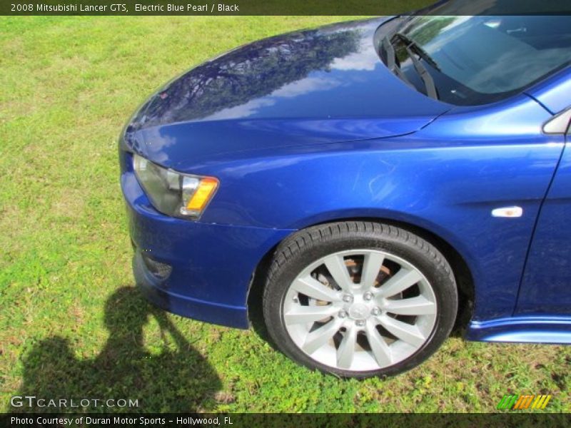 Electric Blue Pearl / Black 2008 Mitsubishi Lancer GTS