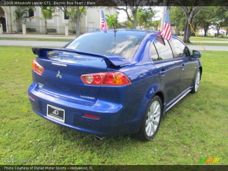 Electric Blue Pearl / Black 2008 Mitsubishi Lancer GTS