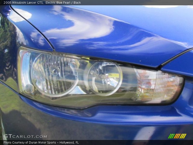 Electric Blue Pearl / Black 2008 Mitsubishi Lancer GTS