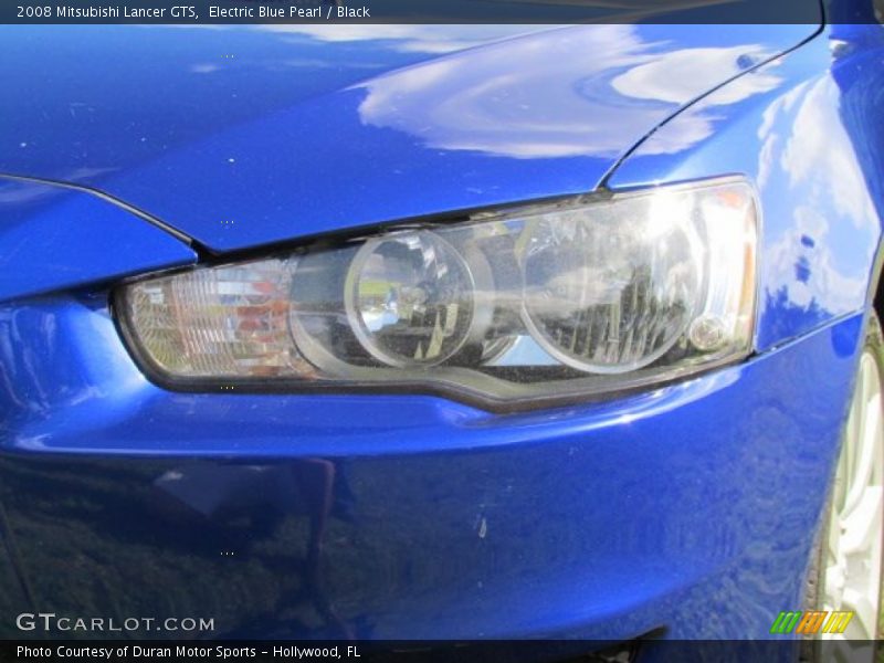 Electric Blue Pearl / Black 2008 Mitsubishi Lancer GTS