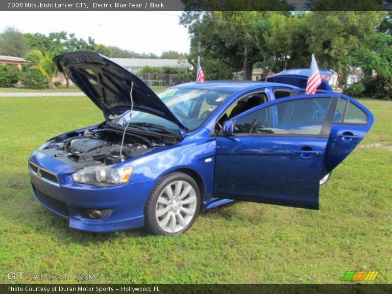 Electric Blue Pearl / Black 2008 Mitsubishi Lancer GTS