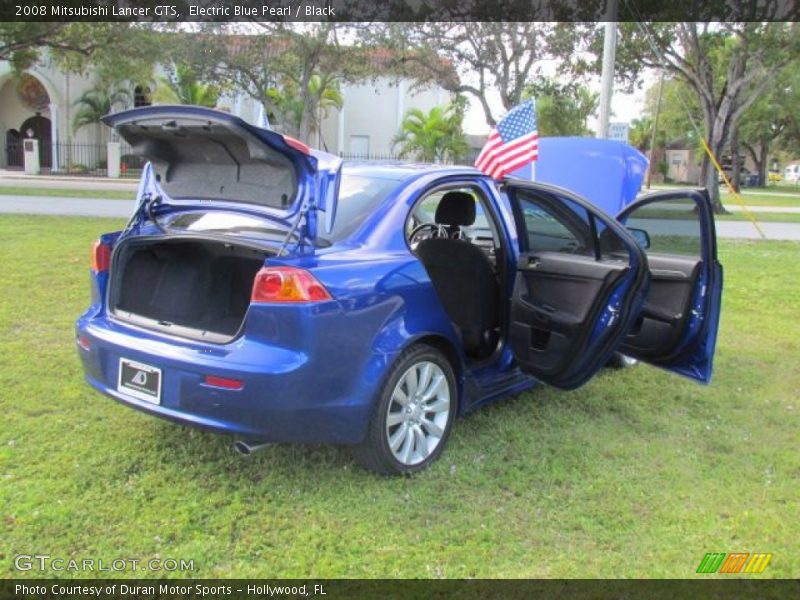 Electric Blue Pearl / Black 2008 Mitsubishi Lancer GTS