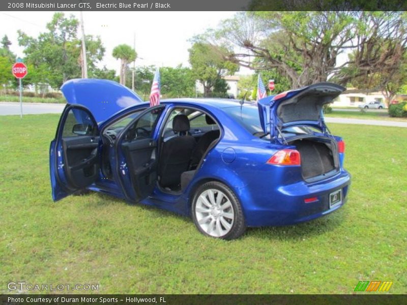 Electric Blue Pearl / Black 2008 Mitsubishi Lancer GTS