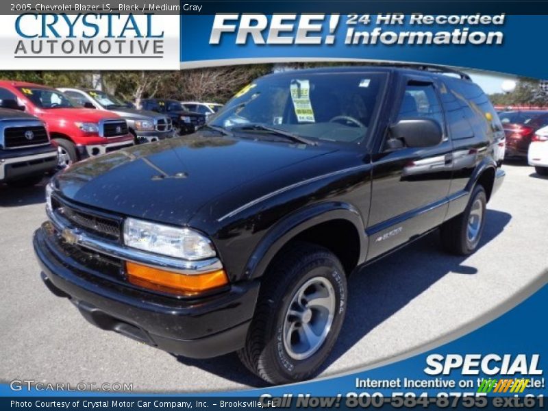 Black / Medium Gray 2005 Chevrolet Blazer LS
