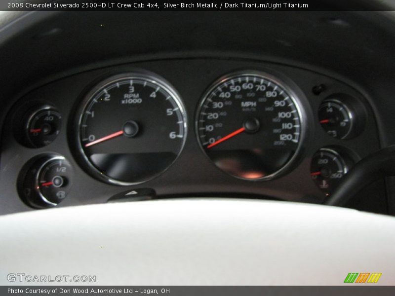 Silver Birch Metallic / Dark Titanium/Light Titanium 2008 Chevrolet Silverado 2500HD LT Crew Cab 4x4