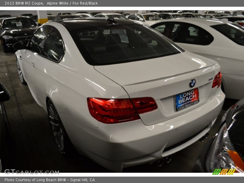 Alpine White / Fox Red/Black 2013 BMW M3 Coupe