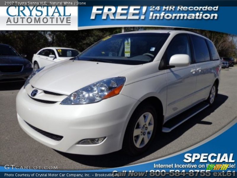 Natural White / Stone 2007 Toyota Sienna XLE