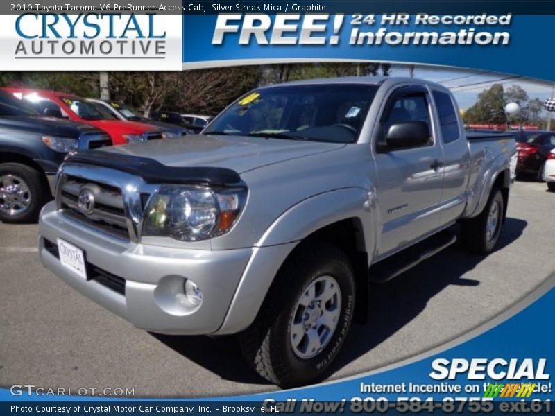 Silver Streak Mica / Graphite 2010 Toyota Tacoma V6 PreRunner Access Cab