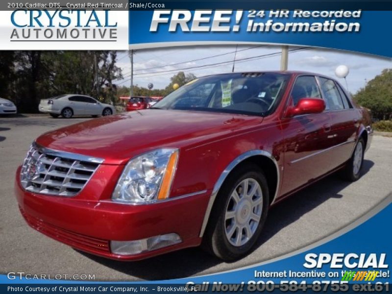 Crystal Red Tintcoat / Shale/Cocoa 2010 Cadillac DTS
