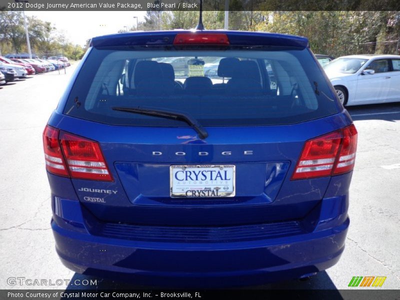 Blue Pearl / Black 2012 Dodge Journey American Value Package