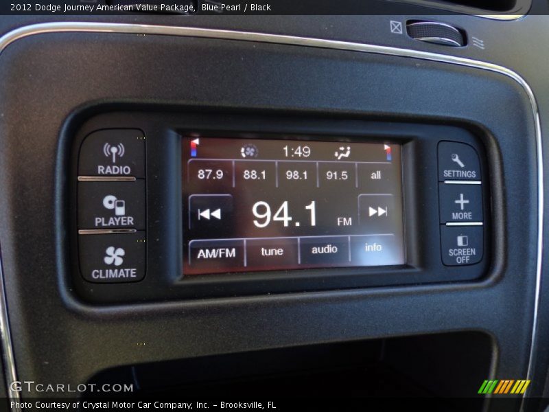 Blue Pearl / Black 2012 Dodge Journey American Value Package