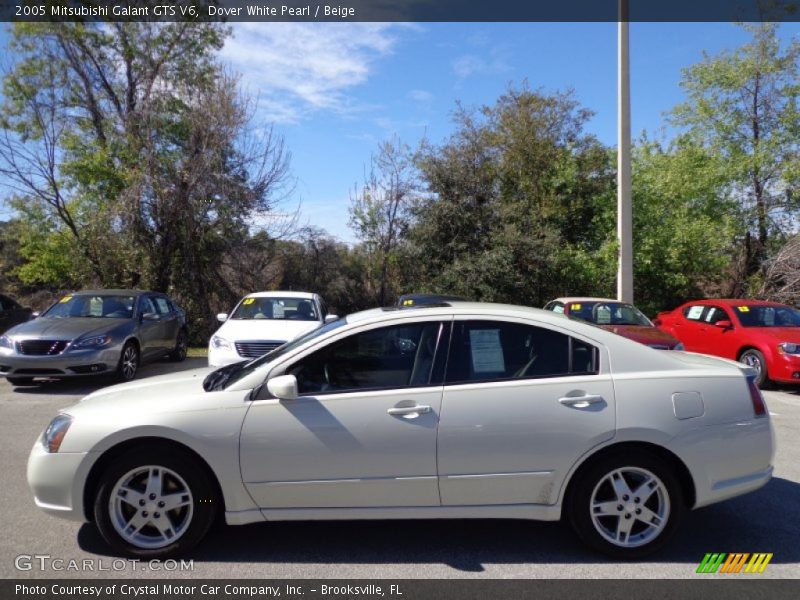 Dover White Pearl / Beige 2005 Mitsubishi Galant GTS V6