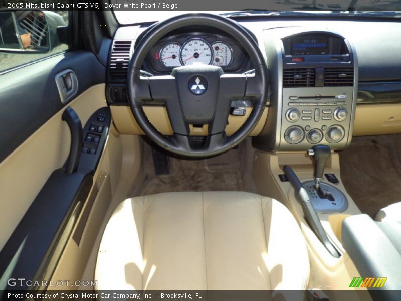 Dover White Pearl / Beige 2005 Mitsubishi Galant GTS V6