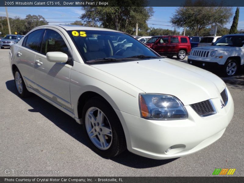 Dover White Pearl / Beige 2005 Mitsubishi Galant GTS V6