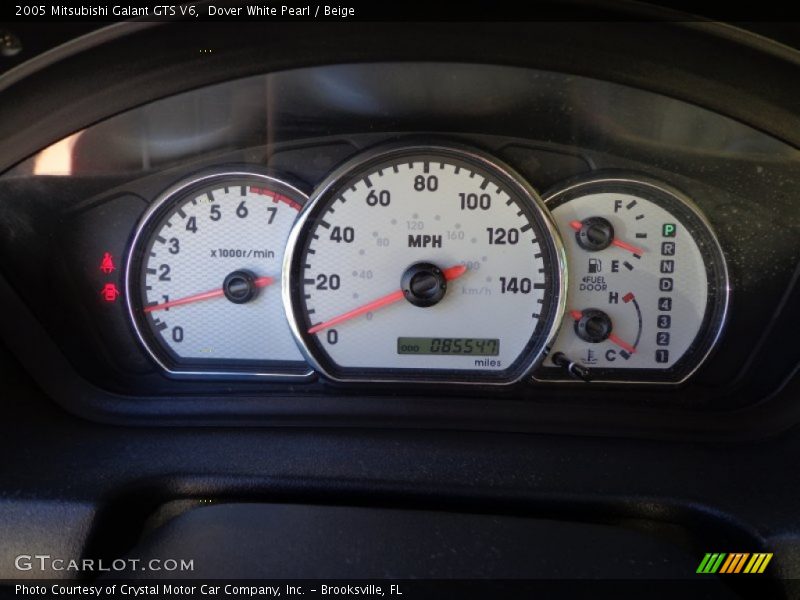 Dover White Pearl / Beige 2005 Mitsubishi Galant GTS V6