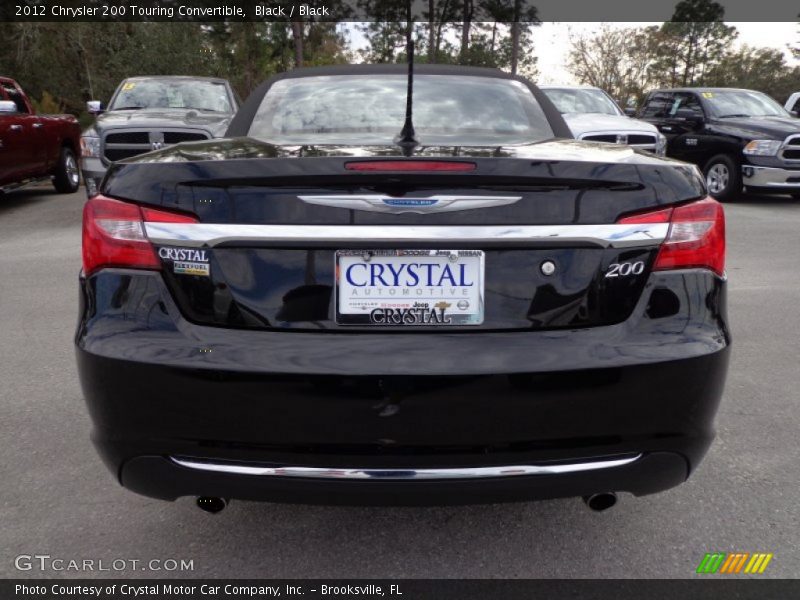 Black / Black 2012 Chrysler 200 Touring Convertible