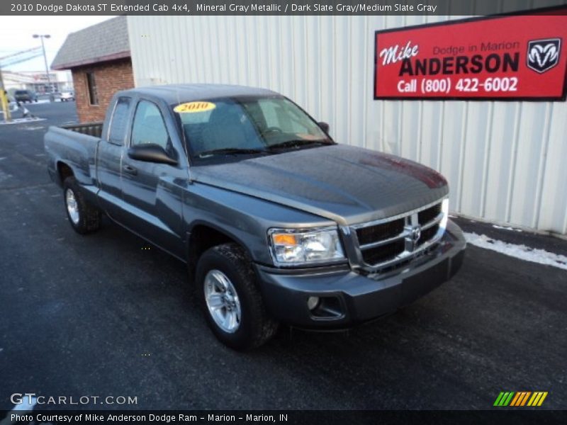 Mineral Gray Metallic / Dark Slate Gray/Medium Slate Gray 2010 Dodge Dakota ST Extended Cab 4x4