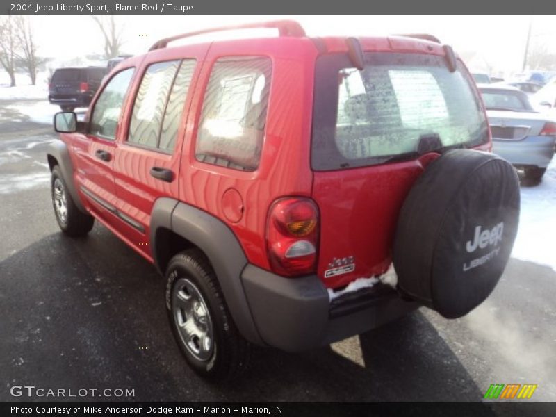 Flame Red / Taupe 2004 Jeep Liberty Sport
