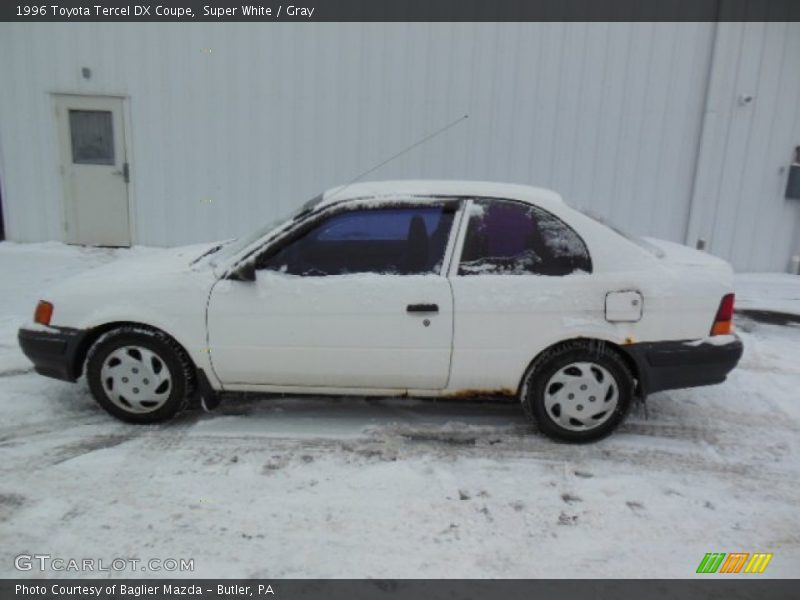 Super White / Gray 1996 Toyota Tercel DX Coupe