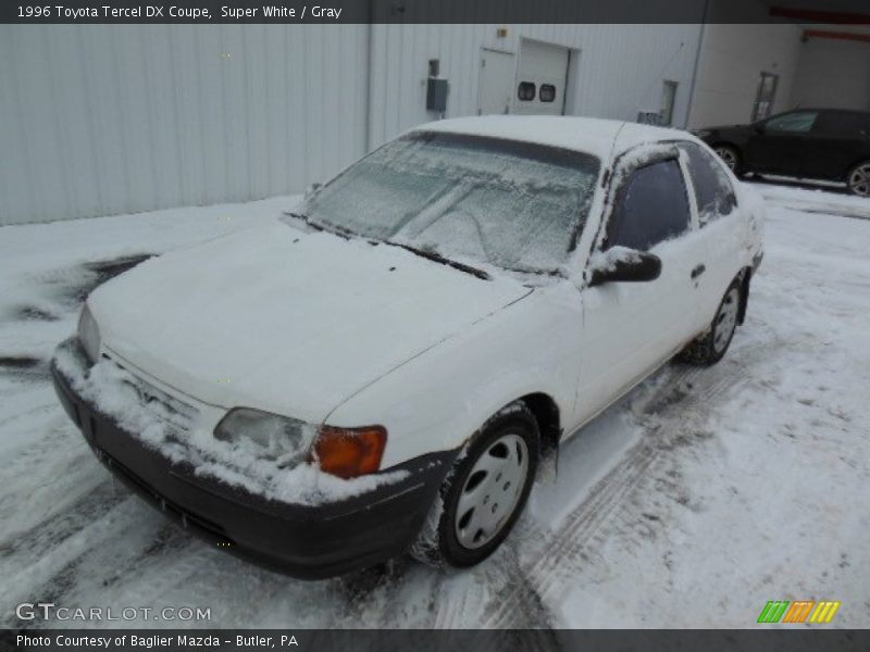 Super White / Gray 1996 Toyota Tercel DX Coupe